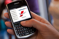 Registracija za let mobilnim telefonom