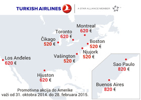 Velika promotivna akcija Turkish Airlinesa za Ameriku