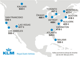 KLM: Neverovatno niske cene iz Srbije do Amerike