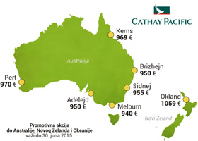 Cathay Pacific: Još niže cene do Australije i Pacifika