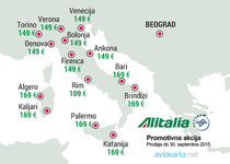 Alitalia - promocija za Italiju