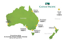 Cathay Pacific: Još niže cene do Australije i Pacifika