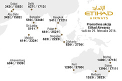 Etihad Airways: Promotivna akcija do 29. februara