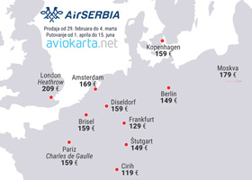 Air Serbia - promocija za 32 grada