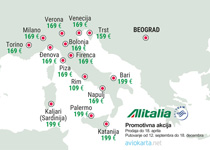 Alitalia - jesenja promocija za Italiju i Evropu